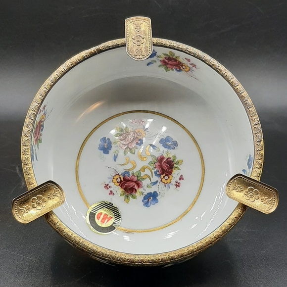 Vintage Melitta Copenhagen Ashtray Incense Porcelain Footed Fish 1960's Germany - Picture 3 of 7